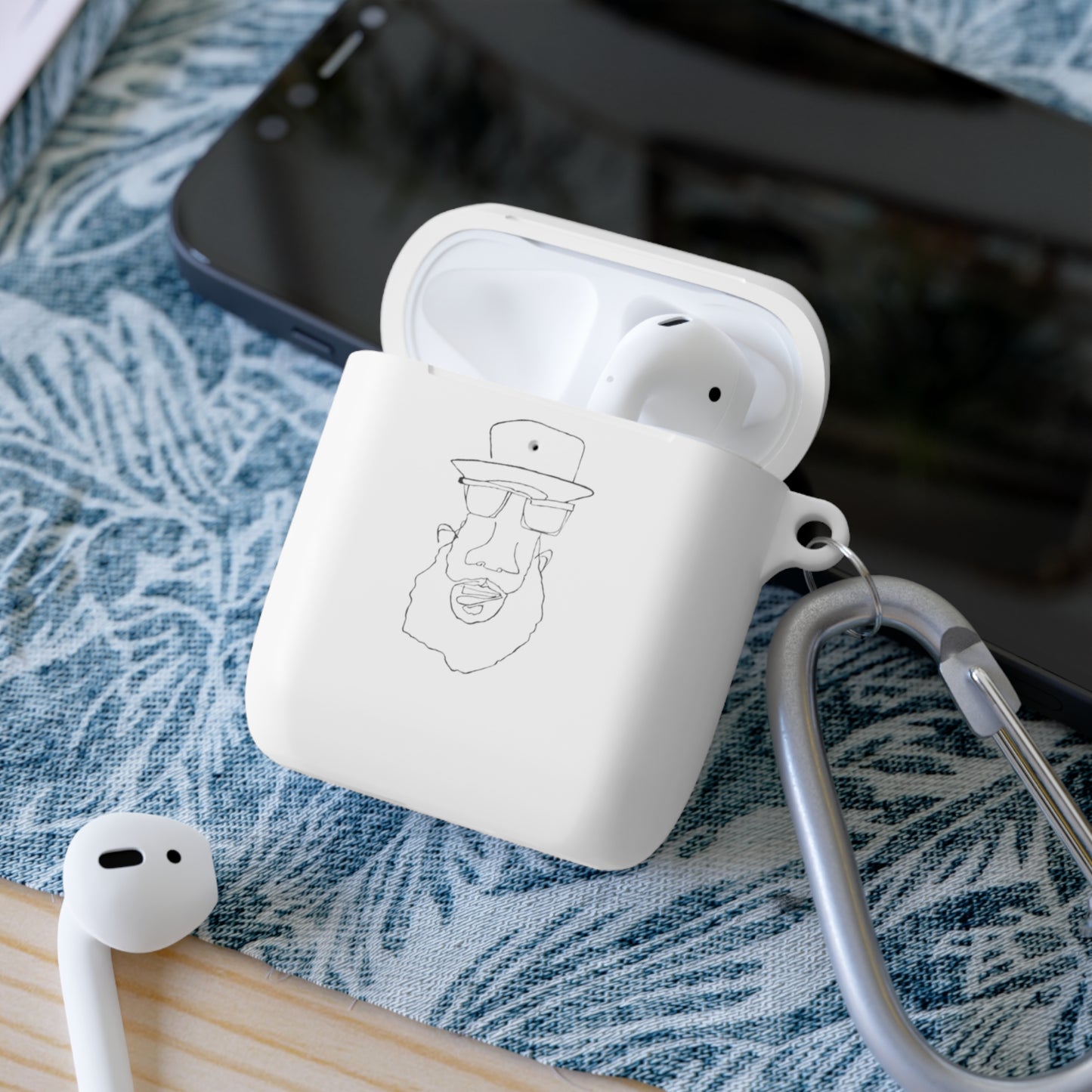 Minimal Bearded Sailor AirPods Case