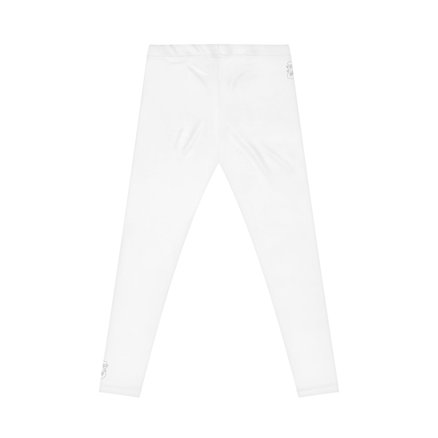 White All-Over Print Women’s Leggings — Minimal Casual Activewear