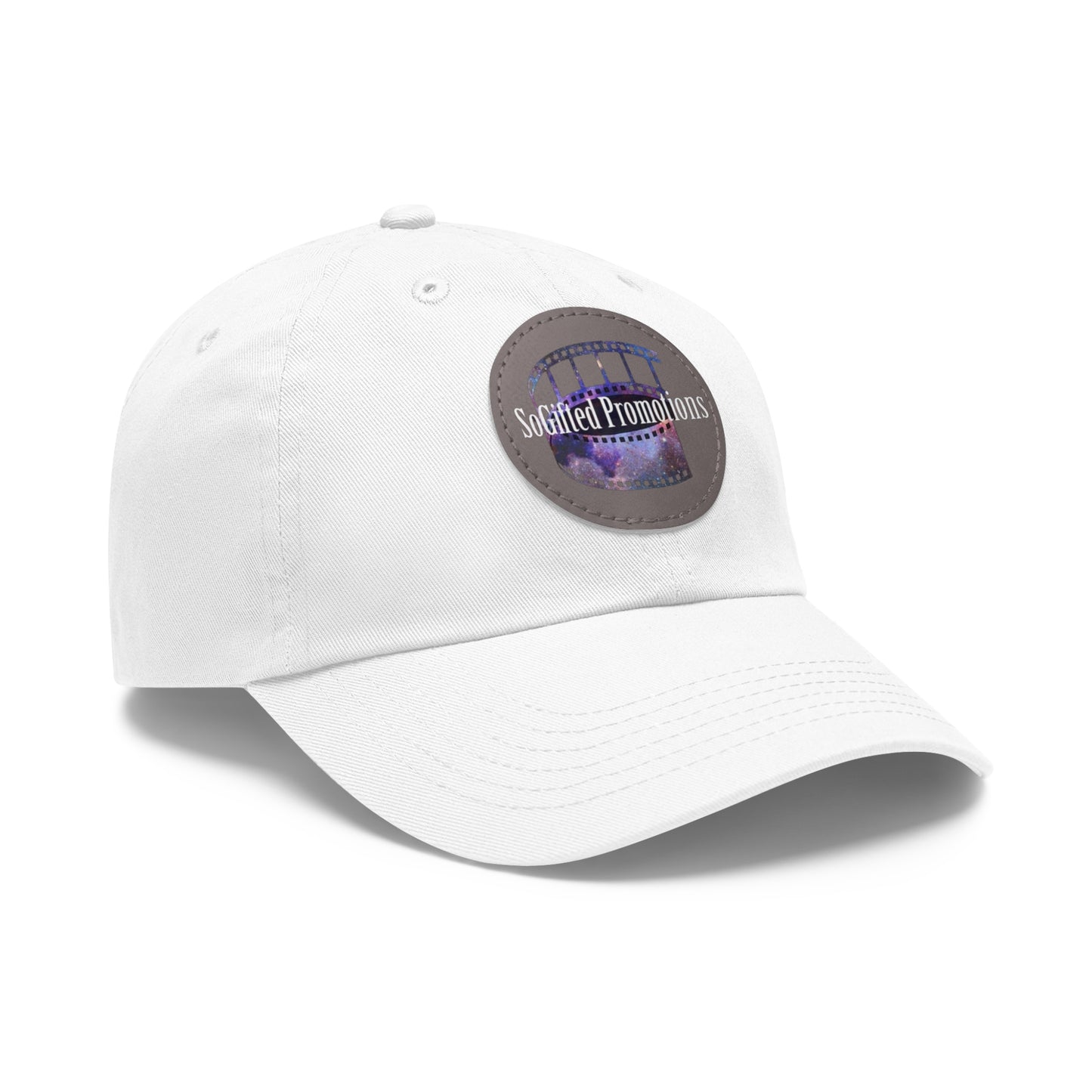 Dad Hat with Leather Patch (Round)