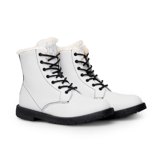 Women’s Fur-Lined Leather Winter Boots — Insulated Lace-Up Ankle Boots