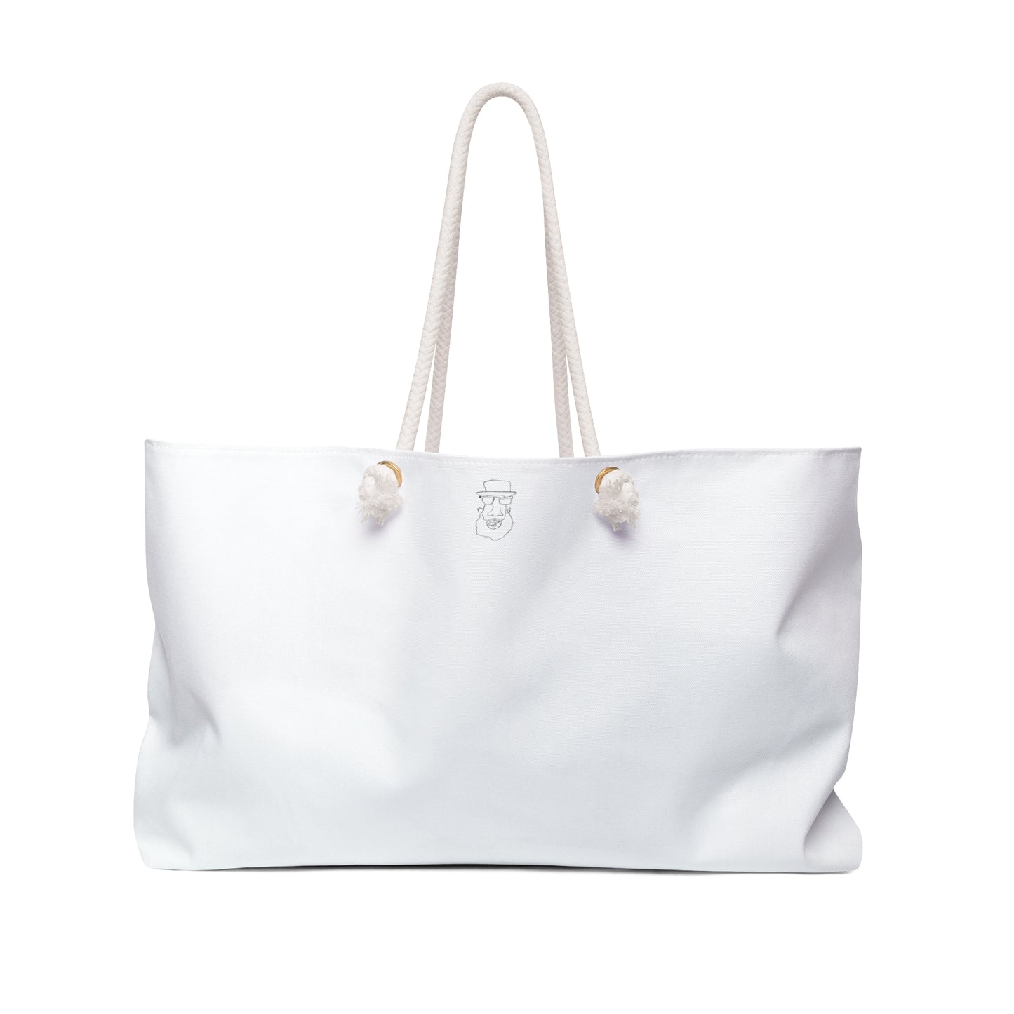 Classic White Weekender Bag — Spacious Rope-Handle Travel Tote