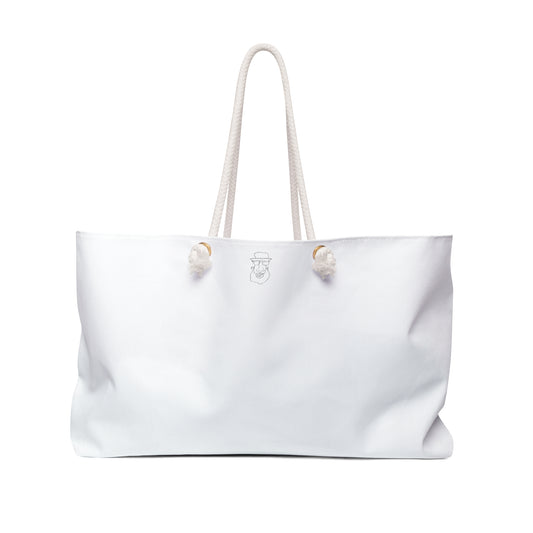 Classic White Weekender Bag — Spacious Rope-Handle Travel Tote